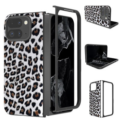 For Google Pixel 9 Pro Fold 5G Case Leopard Pattern PU+PC Phone Cover