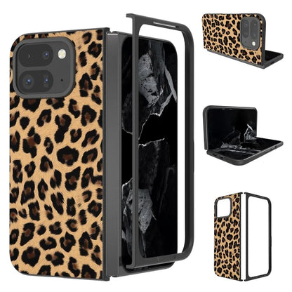 For Google Pixel 9 Pro Fold 5G Case Leopard Pattern PU+PC Phone Cover
