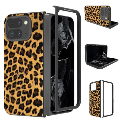 For Google Pixel 9 Pro Fold 5G Case Leopard Pattern PU+PC Phone Cover