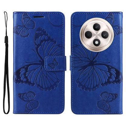 KT Imprinting Flower Series-2 For Oppo Reno12 F 4G Case Wallet Flip Leather Butterfly Phone Cover