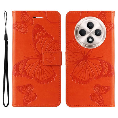 KT Imprinting Flower Series-2 For Oppo Reno12 F 4G Case Wallet Flip Leather Butterfly Phone Cover