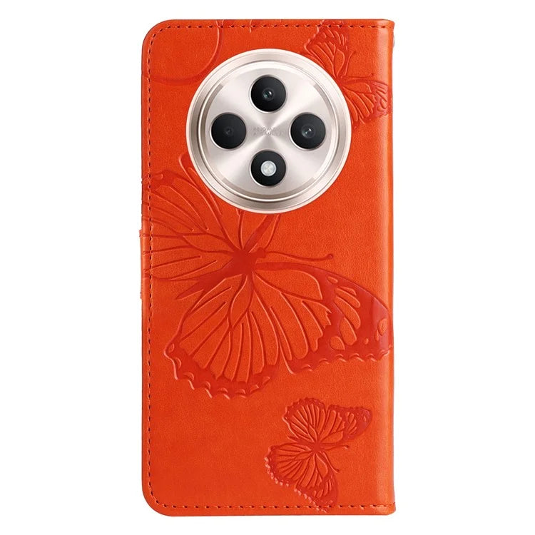 KT Imprinting Flower Series-2 For Oppo Reno12 F 4G Case Wallet Flip Leather Butterfly Phone Cover