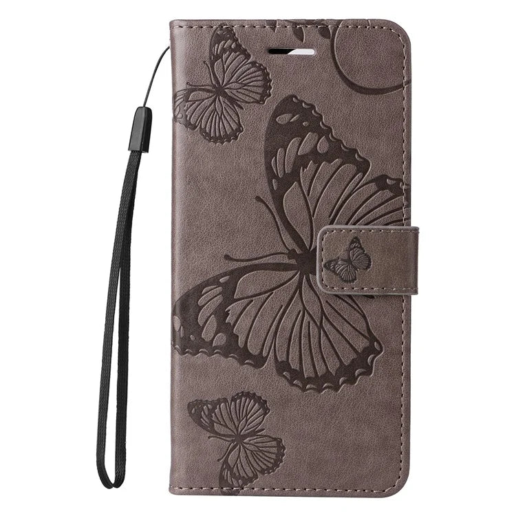 KT Imprinting Flower Series-2 For Oppo Reno12 F 4G Case Wallet Flip Leather Butterfly Phone Cover