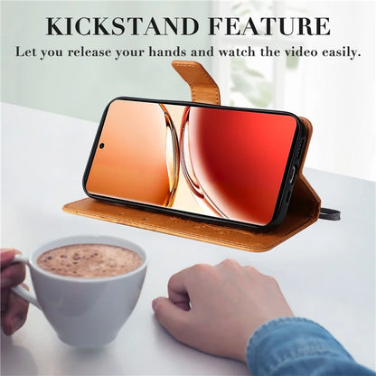 KT Imprinting Flower Series-2 For Oppo Reno12 F 4G Case Wallet Flip Leather Butterfly Phone Cover