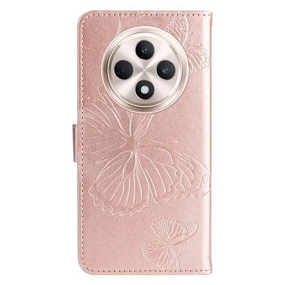 KT Imprinting Flower Series-2 For Oppo Reno12 F 4G Case Wallet Flip Leather Butterfly Phone Cover