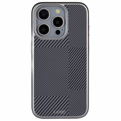 X-LEVEL For iPhone 16 Pro Max Case Hard PC Shockproof Phone Cover Carbon Nano-Fiber Texture