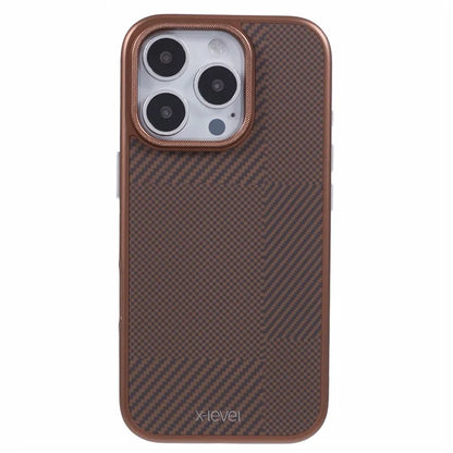 X-LEVEL For iPhone 16 Pro Max Case Hard PC Shockproof Phone Cover Carbon Nano-Fiber Texture
