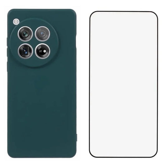 WANLONFENG RB2 Series for OnePlus 12 5G TPU Phone Case with Tempered Glass Screen Film