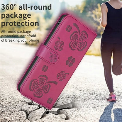 For Samsung Galaxy A16 5G Case Clover Pattern Wallet Stand View Leather Phone Cover