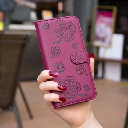 For Samsung Galaxy A16 5G Case Clover Pattern Wallet Stand View Leather Phone Cover