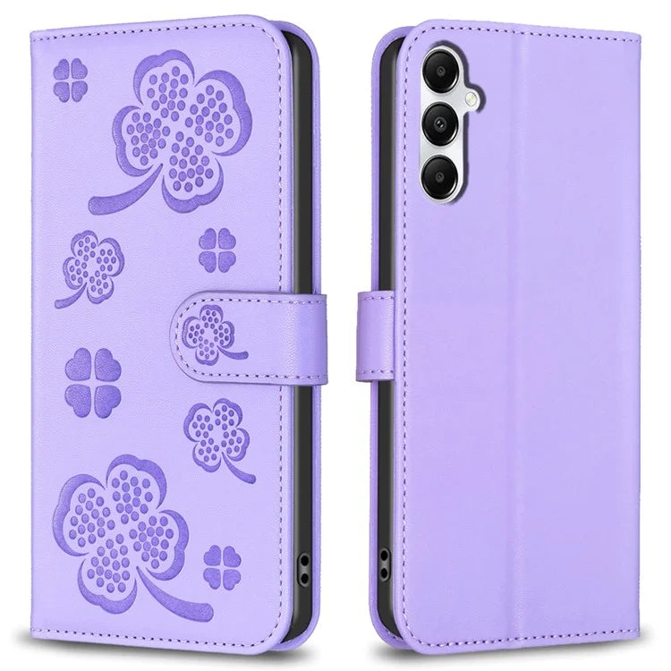 For Samsung Galaxy A16 5G Case Clover Pattern Wallet Stand View Leather Phone Cover