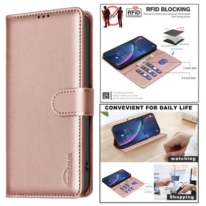 BINFEN COLOR BF32 For Samsung Galaxy A16 5G Leather Case Wallet RFID Blocking Phone Cover