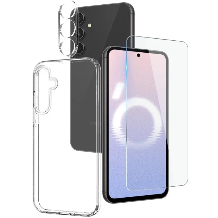 NORTHJO For Samsung Galaxy S24 FE TPU Phone Case Set with Front Screen Protector+Lens Film