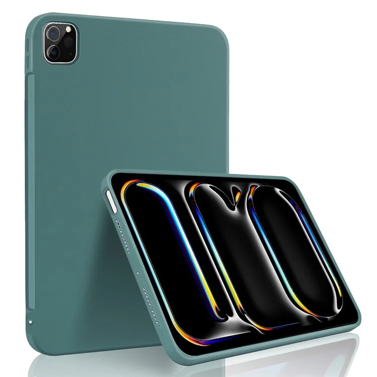 For iPad Pro 13 (2024) Liquid Silicone Case Scratch-Resistant Protective Tablet Shell
