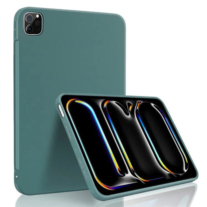 For iPad Pro 13 (2024) Liquid Silicone Case Scratch-Resistant Protective Tablet Shell