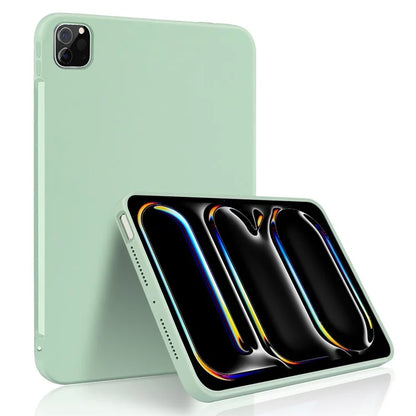 For iPad Pro 13 (2024) Liquid Silicone Case Scratch-Resistant Protective Tablet Shell