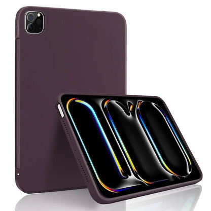 For iPad Pro 13 (2024) Liquid Silicone Case Scratch-Resistant Protective Tablet Shell