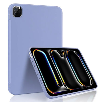 For iPad Pro 13 (2024) Liquid Silicone Case Scratch-Resistant Protective Tablet Shell