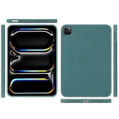 For iPad Pro 11 (2024) Case Anti-Drop Protective Liquid Silicone Tablet Cover