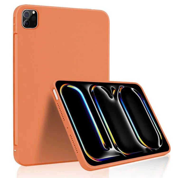 For iPad Pro 11 (2024) Case Anti-Drop Protective Liquid Silicone Tablet Cover