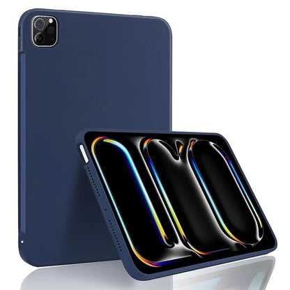 For iPad Pro 11 (2024) Case Anti-Drop Protective Liquid Silicone Tablet Cover