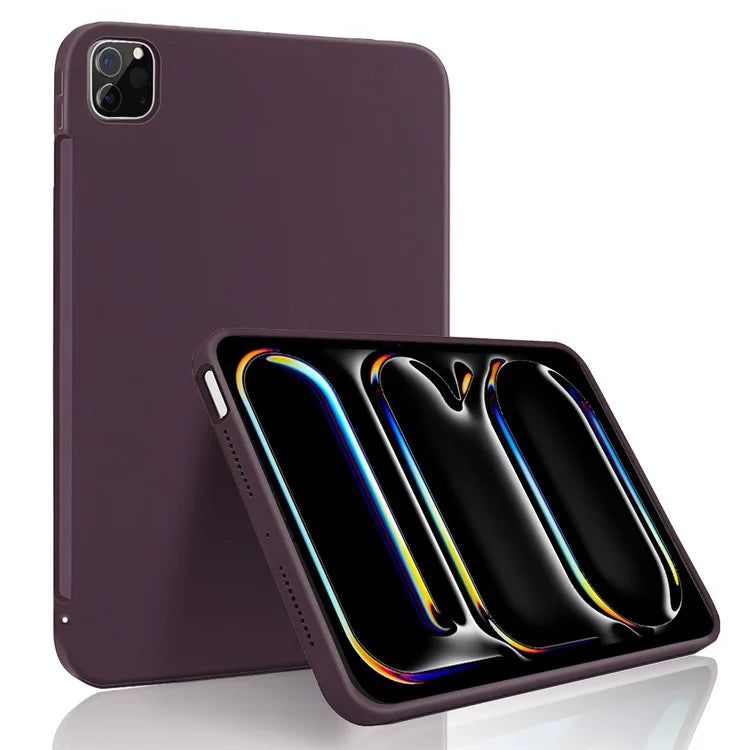 For iPad Pro 11 (2024) Case Anti-Drop Protective Liquid Silicone Tablet Cover