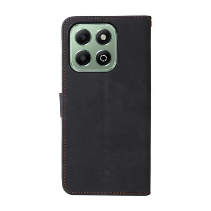 For Honor X6b 4G Case RFID Blocking Wallet Phone Stand PU Leather Cover with Strap