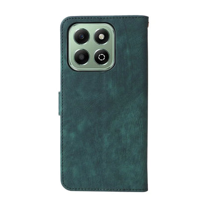 For Honor X6b 4G Case RFID Blocking Wallet Phone Stand PU Leather Cover with Strap
