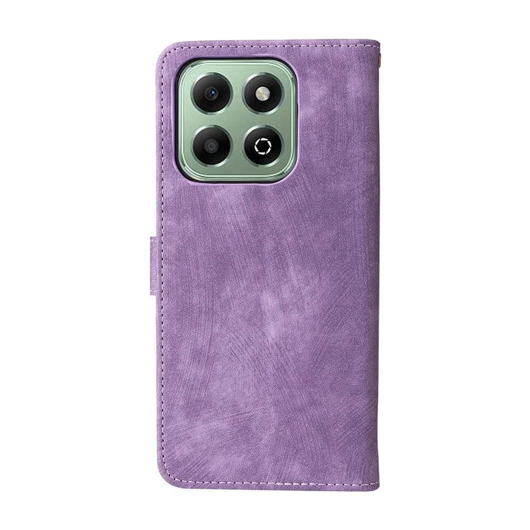 For Honor X6b 4G Case RFID Blocking Wallet Phone Stand PU Leather Cover with Strap