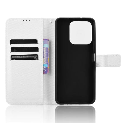 For Honor X6b 4G Phone Stand Case Diamond Texture PU Leather Cover Wallet