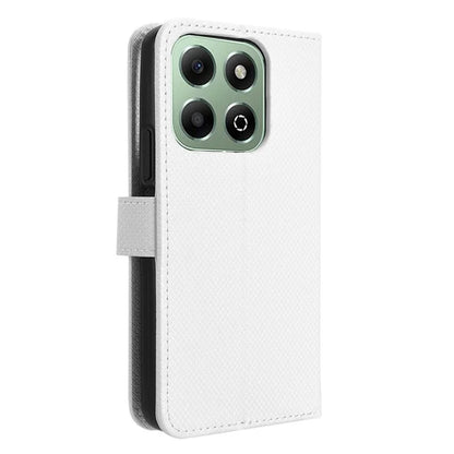 For Honor X6b 4G Phone Stand Case Diamond Texture PU Leather Cover Wallet