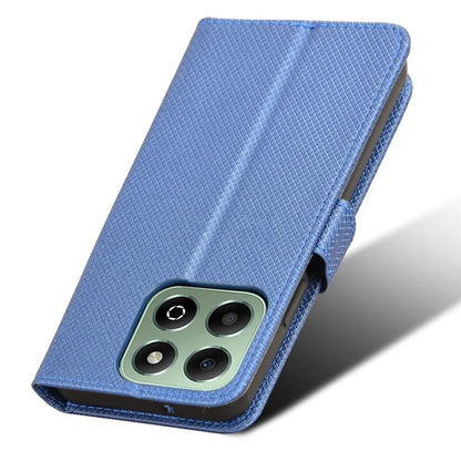 For Honor X6b 4G Phone Stand Case Diamond Texture PU Leather Cover Wallet