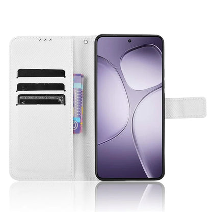 For Xiaomi Redmi K70 Ultra Phone Stand Case Diamond Texture PU Leather Cover Wallet