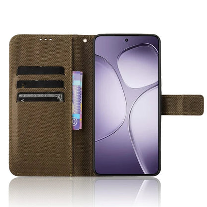 For Xiaomi Redmi K70 Ultra Phone Stand Case Diamond Texture PU Leather Cover Wallet