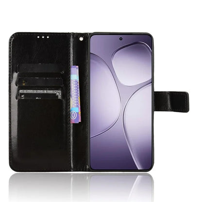 For Xiaomi Redmi K70 Ultra Phone Stand Case Crazy Horse Texture PU Leather Cover Wallet