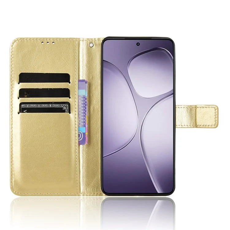 For Xiaomi Redmi K70 Ultra Phone Stand Case Crazy Horse Texture PU Leather Cover Wallet