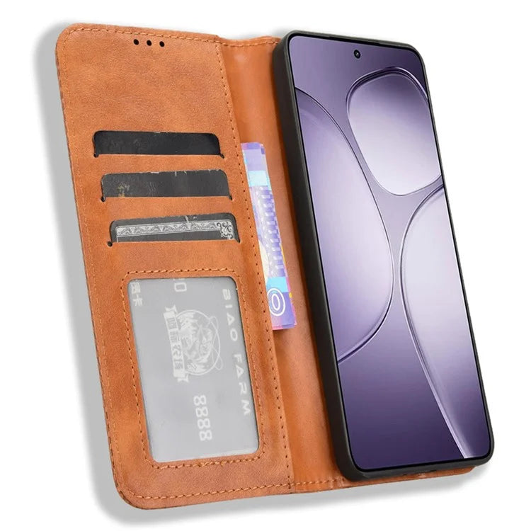 For Xiaomi Redmi K70 Ultra Cell Phone Case Retro PU Leather Wallet Phone Stand Cover