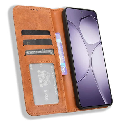 For Xiaomi Redmi K70 Ultra Cell Phone Case Retro PU Leather Wallet Phone Stand Cover