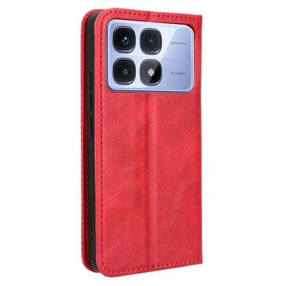 For Xiaomi Redmi K70 Ultra Cell Phone Case Retro PU Leather Wallet Phone Stand Cover