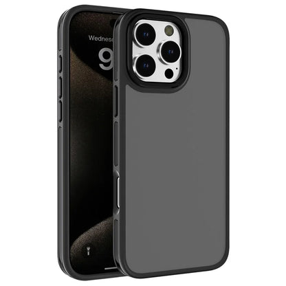 C1 Series For iPhone 15 Pro Case Translucent Matte Back TPU+PC Anti-Drop Phone Cover