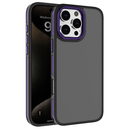 C1 Series For iPhone 15 Pro Case Translucent Matte Back TPU+PC Anti-Drop Phone Cover
