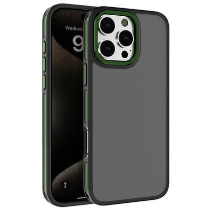 C1 Series For iPhone 15 Pro Case Translucent Matte Back TPU+PC Anti-Drop Phone Cover