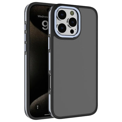 C1 Series For iPhone 15 Pro Case Translucent Matte Back TPU+PC Anti-Drop Phone Cover