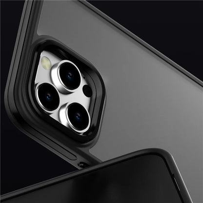 C1 Series For iPhone 15 Pro Case Translucent Matte Back TPU+PC Anti-Drop Phone Cover
