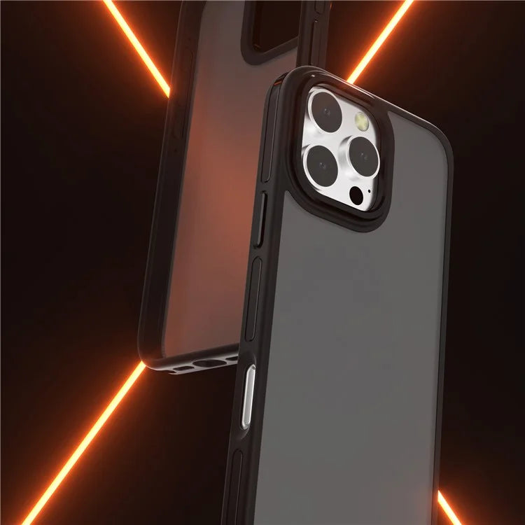 C1 Series For iPhone 15 Pro Case Translucent Matte Back TPU+PC Anti-Drop Phone Cover