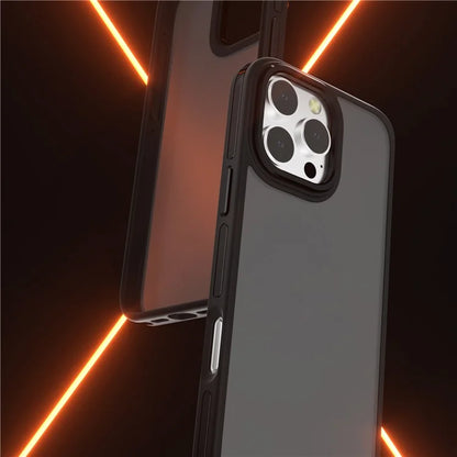 C1 Series For iPhone 15 Pro Case Translucent Matte Back TPU+PC Anti-Drop Phone Cover