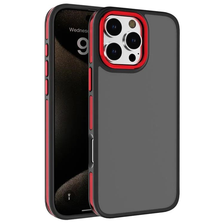 C1 Series For iPhone 15 Pro Case Translucent Matte Back TPU+PC Anti-Drop Phone Cover