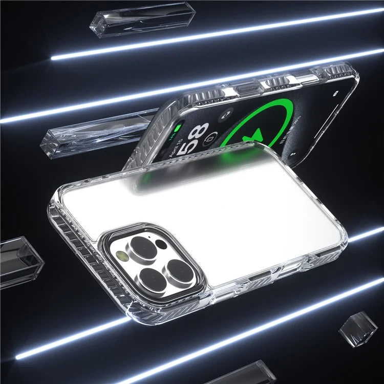 Anti-Scratch Phone Cover for iPhone 15 Pro Max Clear Phone Case PC+TPU Shell