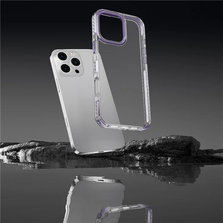 Anti-Scratch Phone Cover for iPhone 15 Pro Max Clear Phone Case PC+TPU Shell