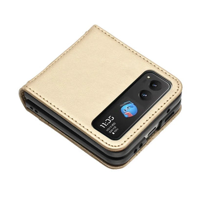 For Motorola Razr 40 5G Case Flower Imprint Leather Phone Cover with Card Holder